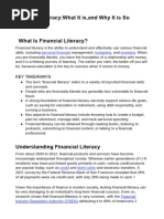 233 Financial Literacy - What It Is, and Why It Is So Important