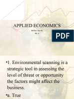 Applied Economics: Written Test #1 M1-4