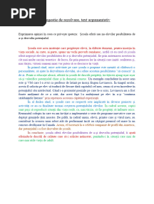 Text Argumentativ Importanta Scolii
