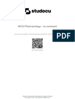 MCQ Pharmacology No Comment