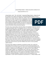 A Review On: She's Like Family': Transnational Filipino Families, Voluntary Kin and The Circulation of Care