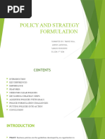 Policy and Strategy Formulation