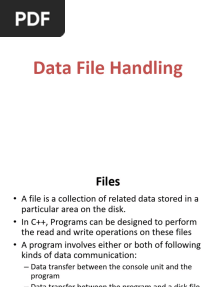 File Handling