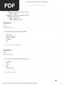 Sequence Generation With RNNs - Pre Quiz - Attempt Review