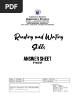 AnswerSheet RWS - 4th Quarter - 2.0