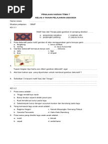 Soal SBDP Tema 8 Kelas 3