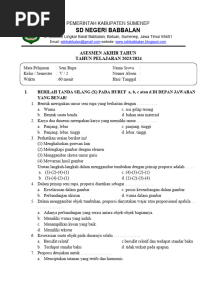 Soal Seni Rupa KLS 5