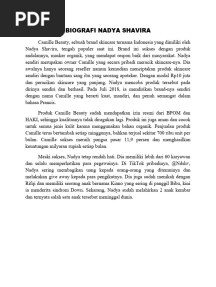 Biografi Nadya Shavira.