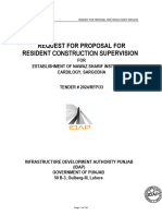 Request For Proposal For Resident Construction Supervision