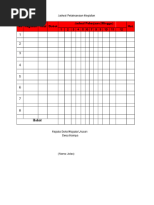 Format Jadwal Pelaksanaan Kegiatan