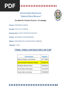 Tarea 4.40-4.80 Con Reaccion (Felder)