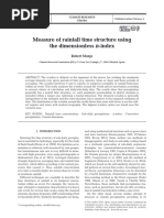 Measure of Rainfall Time Structure Using The Dimensionless: N-Index