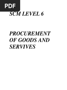 Procurement of Goods, Services and Works Cbet