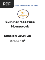 10th Holiday Homework 2024-1