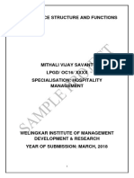 Sample Word File Hospitality Management