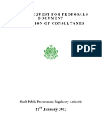 Bidding Document For Consultancy Services by SPPRA