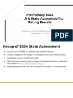 CSISD 2024 Preliminary STAAR Results & Accountability Board Presentation