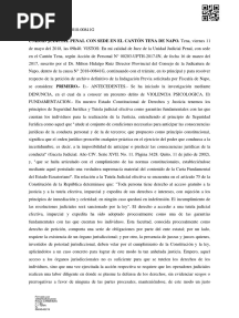 Unidad Judicial Penal Con Sede en El Cantón Tena de Napo