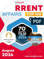 Current Affairs Top 100 Q&A PDF August 2024 by AffairsCloud 1