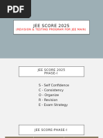 JEE Score 2025 (Revision & Testing Program For JEE MAIN)