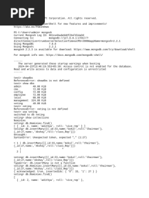 Comparision and Logical Operator in Mongodb
