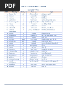 Tiếng anh GLOBAL SUCCESS 12 UNIT 6 - ARTIFICIAL INTELLIGENCE -GV