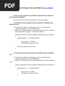 Siebel Interview Fragen Antworten Bibel