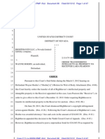 Order Transferring Righthaven Copyrights To Receiver