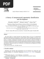 A Theory of Entrepreneurial Opportunity Identification and Development