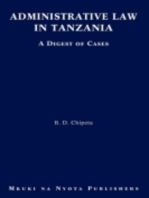 Administrative Law in Tanzania. A Digest of Cases