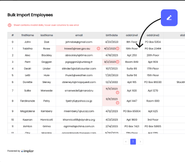 Inline Spreadsheet Editor by Impler Inline Spreadsheet Editor by Impler