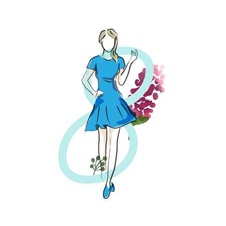 8 8 Body Shape - Blue dress