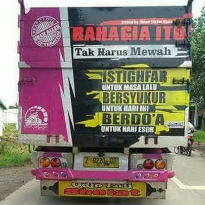 status lucu bak truk