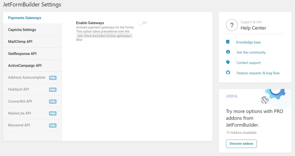 JetFormBuilder integrations
