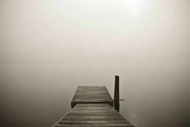 foggy pier