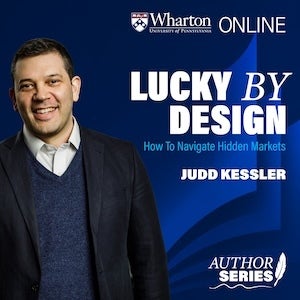 Headshot of Judd Kessler promoting Wharton Online's Lucky by Design author series. Click to learn more.
