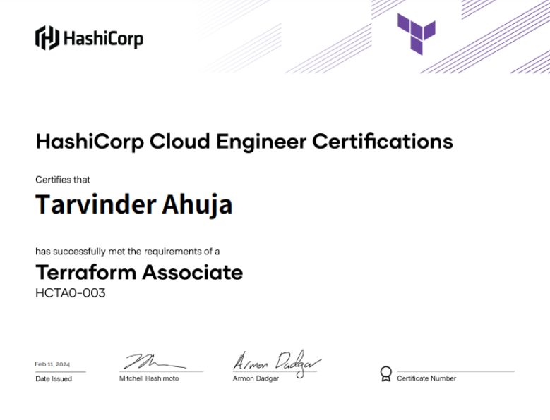 HashiCorp Certfied Terraform Exam