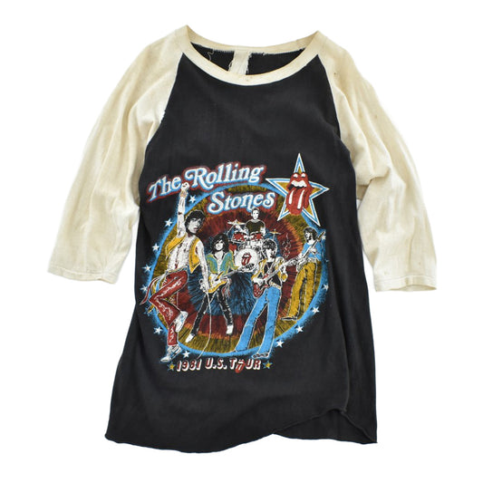80's The Rolling Stones "1981 US Tour / Tattoo You" ラグラン ロックTシャツ 260710H