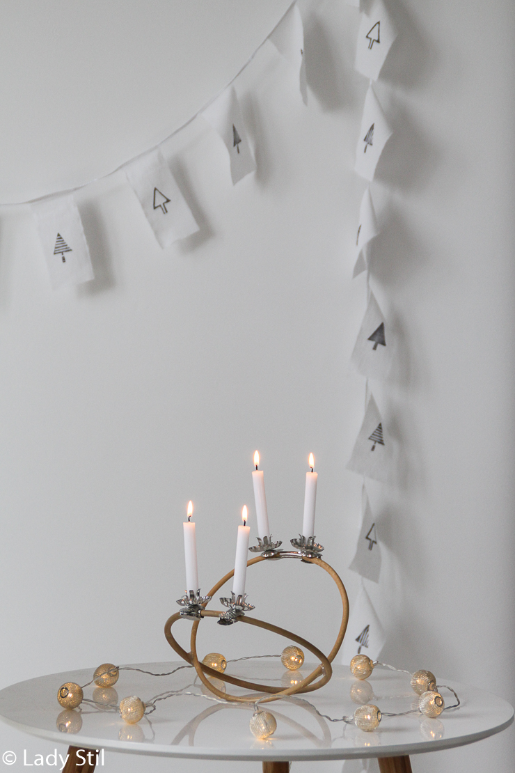 DIY skandinavischer Adventskranz