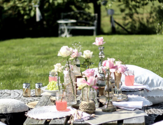 DIY Sommerparty Deko mit Avalanche Rosen