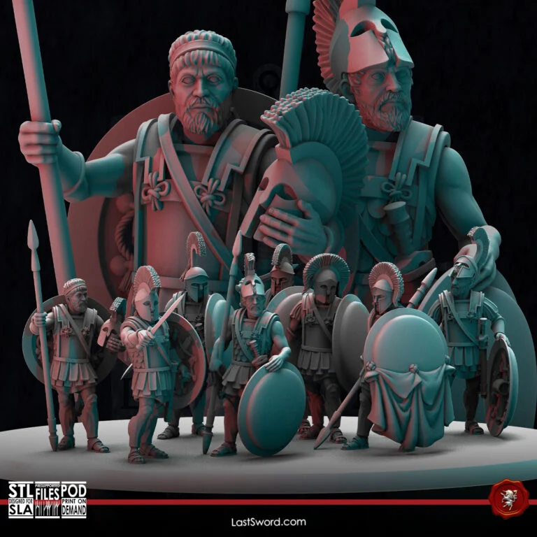 Hoplite Phalanx Resting Ancient Greek miniatures for historical wargaming - cover image