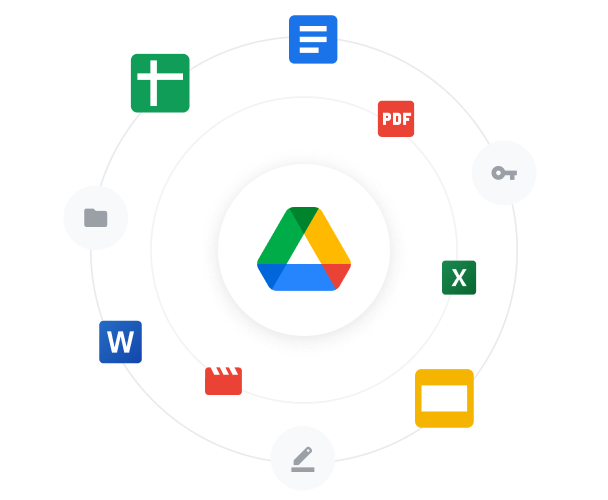 A logo cloud of popular Google Workspace products.