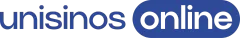 Um logotipo azul e branco para unisinos online