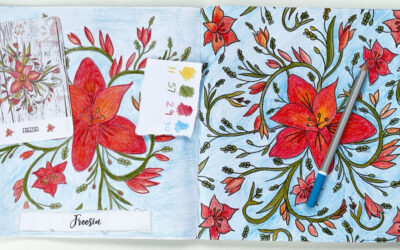 Coloring Club: Freesa Flower Design: Watch my video and join me to color Botanical Blooms and Mandalas
