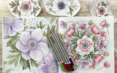 Coloring Club: Anemone Botanical Mandala (+bonus greyscale design!) Watch my video and join me to color Botanical Blooms and Mandalas.
