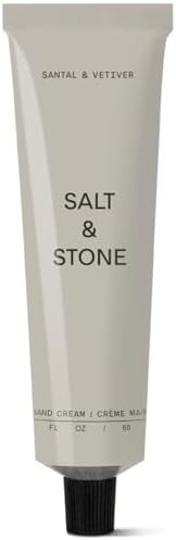 Salt & Stone Hand Cream for Women & Men | Santal & Vetiver | Hydrates, Nourishes & Softens Skin | Restores Dry Cracked Hands | Fast-Absorbing | Cruelty-Free & Vegan (2 fl oz)