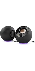 Creative Pebble SE Minimalist 2.0 USB-C Powered PC Speakers with RGB Lighting​, 3.5 mm AUX-in, Up...