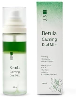 1.618 Betula Calming Dual Mist 3.04 fl oz - Birch Sap & Sunflower Seed Oil | Hydrating & Soothing 2-Layer Facial Spray | K-Beauty