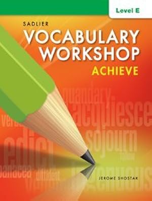 Book cover Vocabulary Workshop Achieve Level E Grade 10