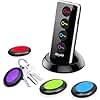 Reyke Key Finder, 80dB+ RF Item Locator Tags with 131ft. Working Range, Wireless Remote Tracker for Wallet, Phone, Glasses, Pet, 1 RF Transmitter & 4 Receivers
